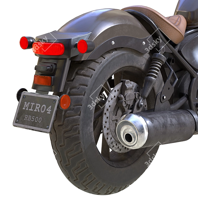 Honda Rebel 500 PBR Texture 3D model image 5