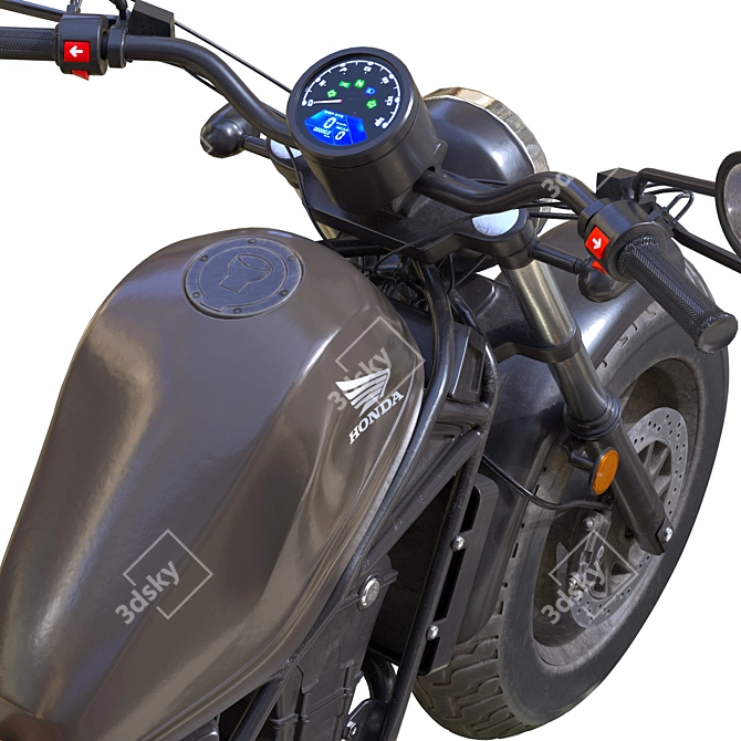 Honda Rebel 500 PBR Texture 3D model image 6