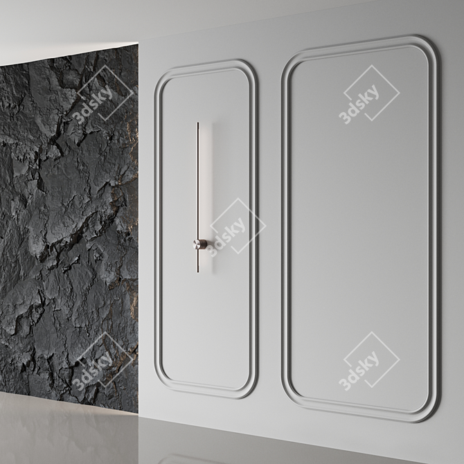 Modern 3D Wall Panel Render 3D model image 3