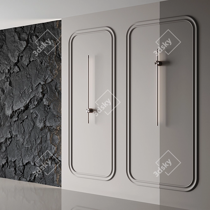 Modern 3D Wall Panel Render 3D model image 4