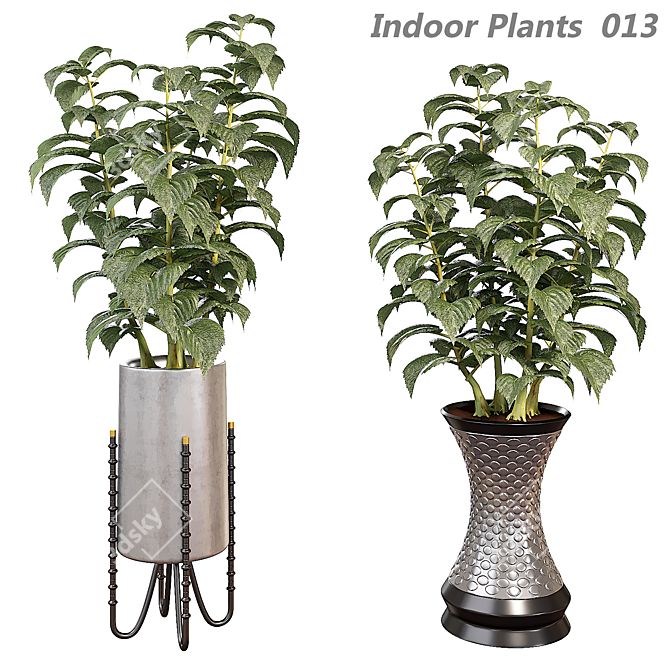 Modern Indoor Plant Decor Piece 3D model image 1