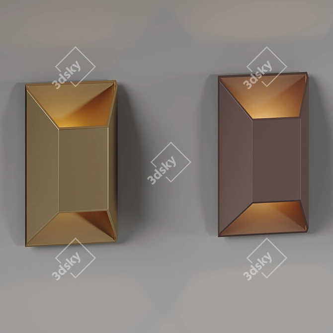 Modern Outdoor Wall Sconce 3D model image 2