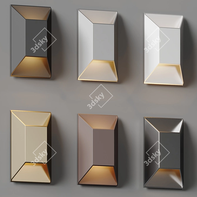 Modern Outdoor Wall Sconce 3D model image 4