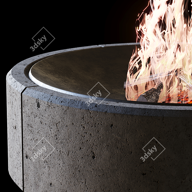 Outdoor Fire Pit 1380mm Diameter 3D model image 3