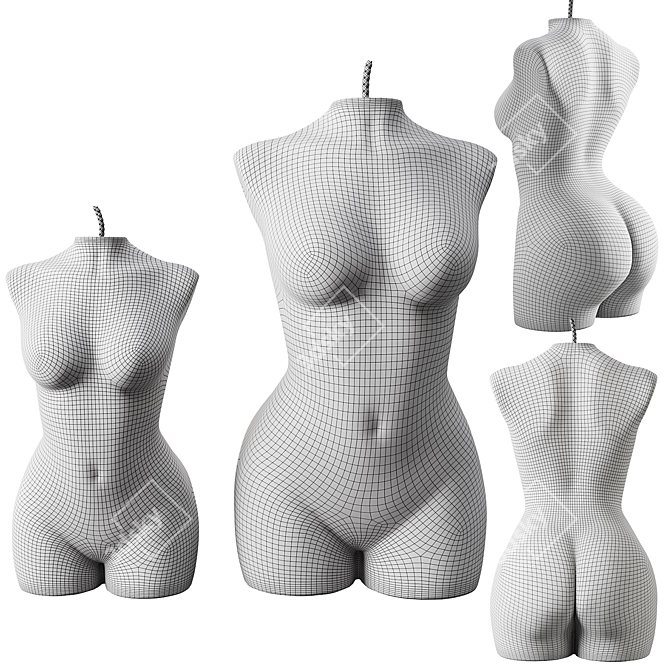 Hourglass Sisters Figure Candles 3D model image 5