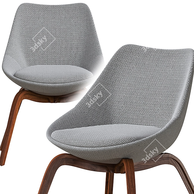 Elegant Porada Penelope Chair 3D model image 2