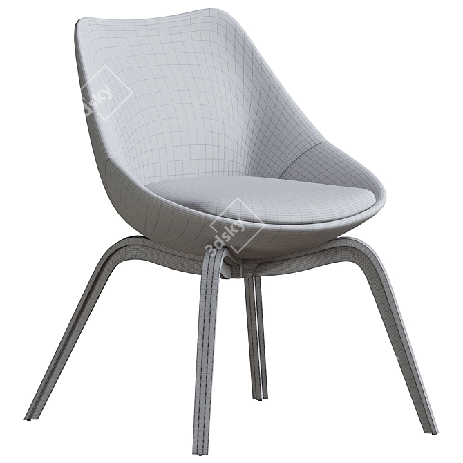 Elegant Porada Penelope Chair 3D model image 6