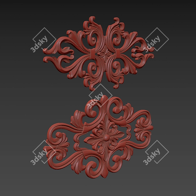 Luxury Ornament Design Collection 3D model image 6