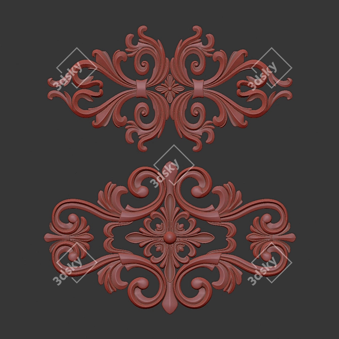 Luxury Ornament Design Collection 3D model image 7