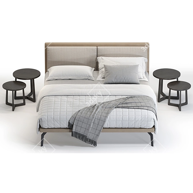 Flexteam JAMES Bed: Premium 3D Model 3D model image 3