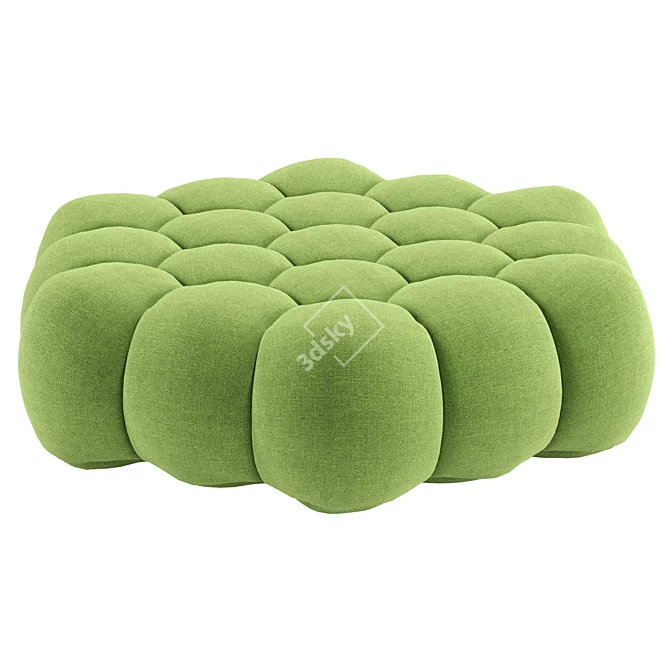 Luxury Fabric Bubble Pouf 3D model image 1