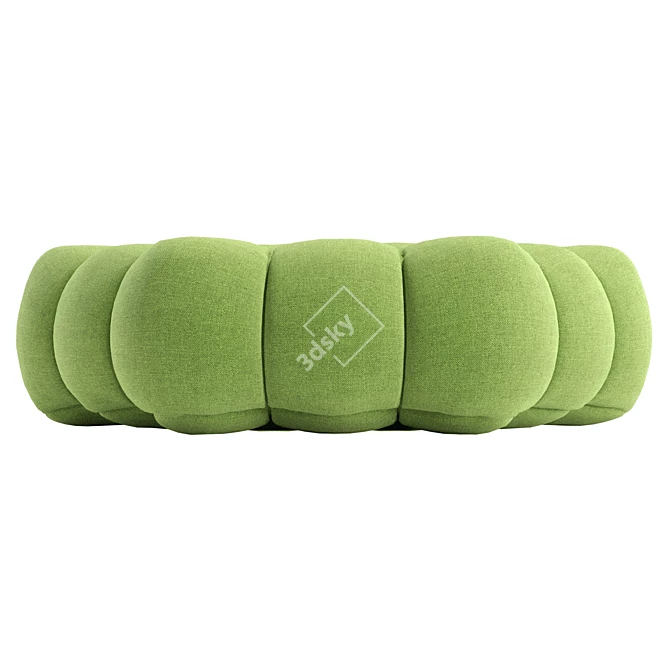 Luxury Fabric Bubble Pouf 3D model image 2