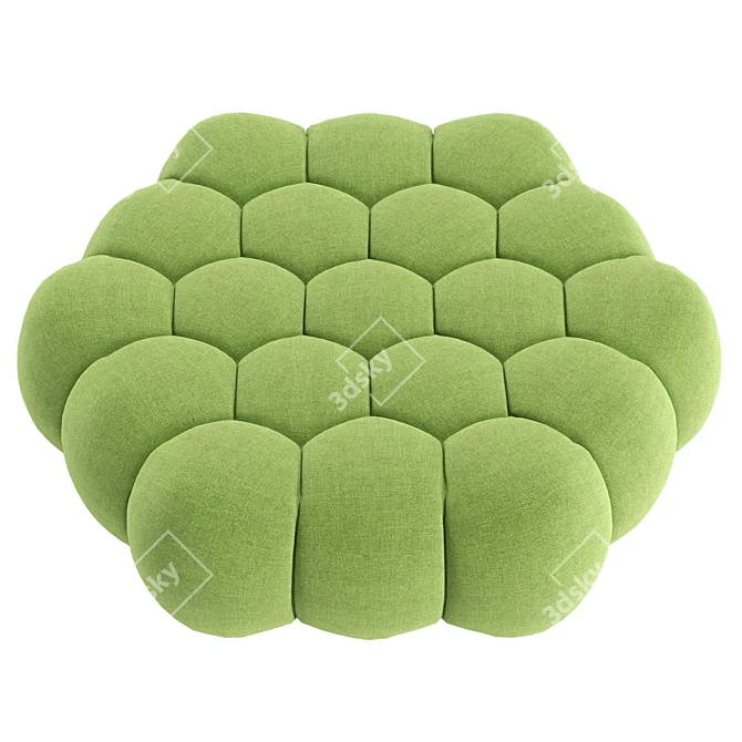 Luxury Fabric Bubble Pouf 3D model image 3