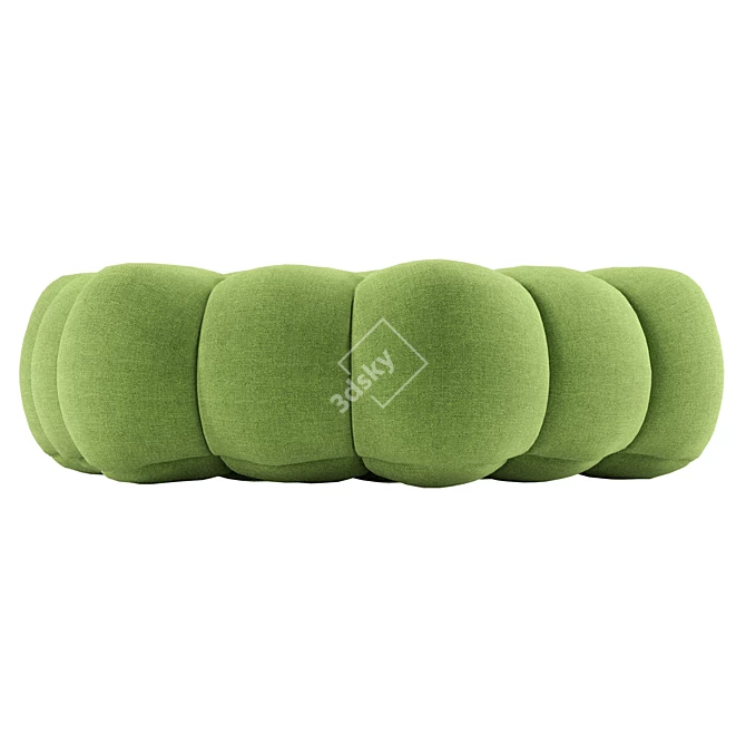 Luxury Fabric Bubble Pouf 3D model image 4