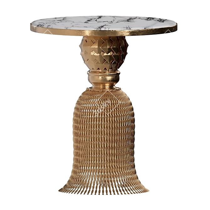 Luxury Marble Table with Tassels 3D model image 1