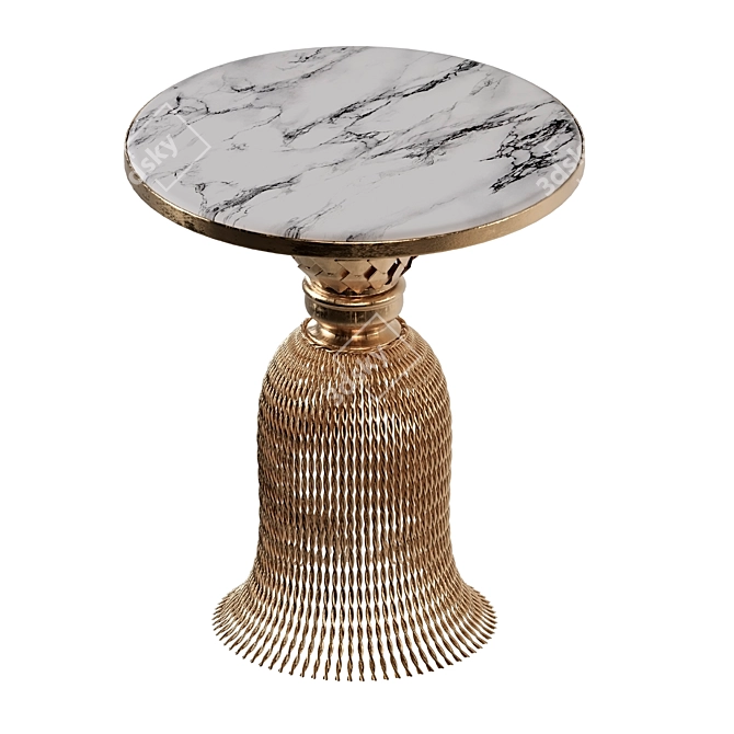 Luxury Marble Table with Tassels 3D model image 2