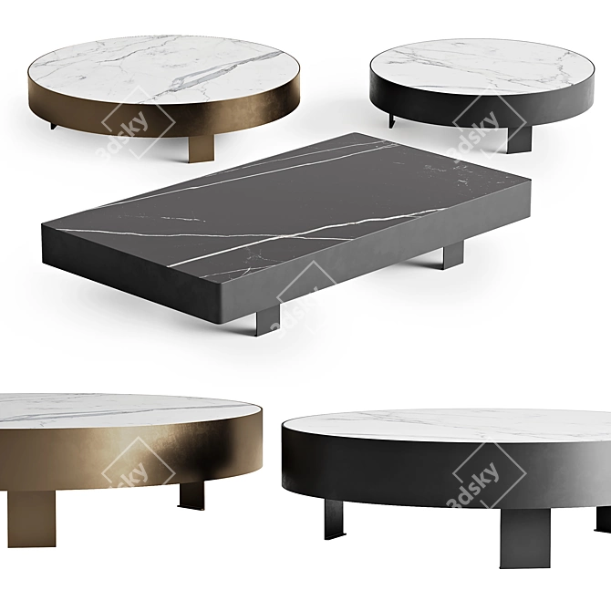 Stylish Jazz Coffee Table Collection 3D model image 1