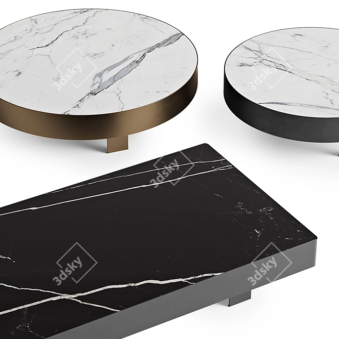 Stylish Jazz Coffee Table Collection 3D model image 2