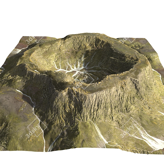 8K Real-Scale Mountain Model 3D model image 7