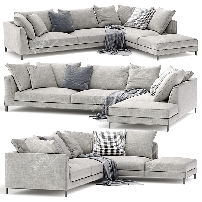 B&B Italia Ray Sofa, Luxury Design 3D model image 1