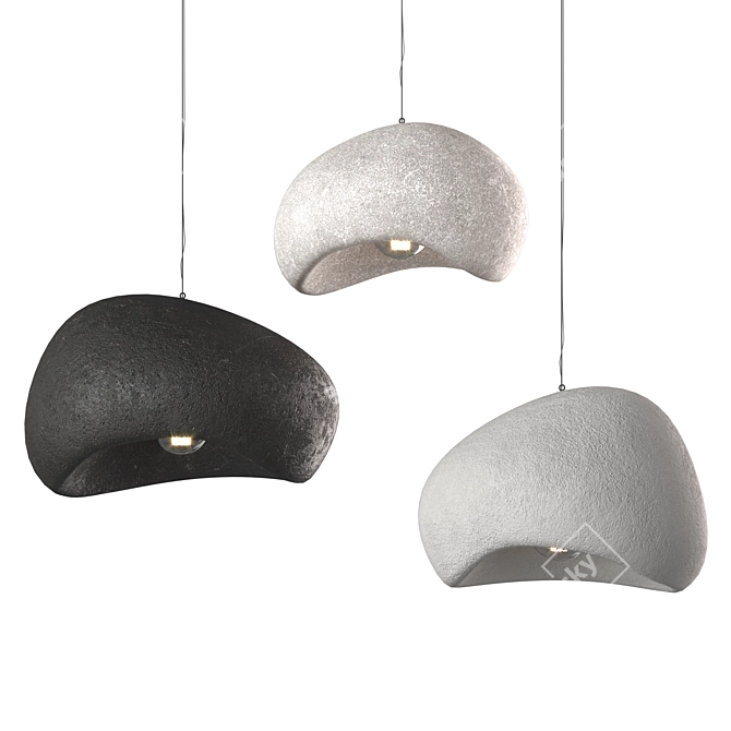 Cloud Pendant Light Set 3D model image 1