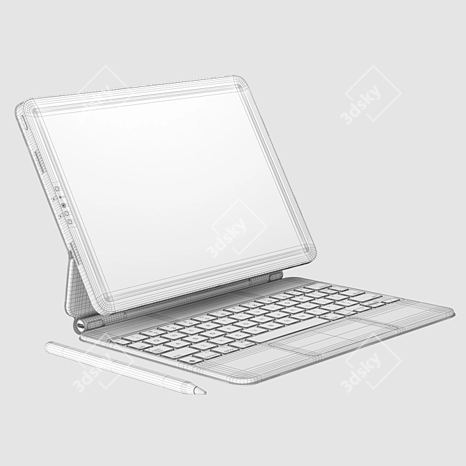 Apple iPad Pro M2 Bundle 3D model image 7