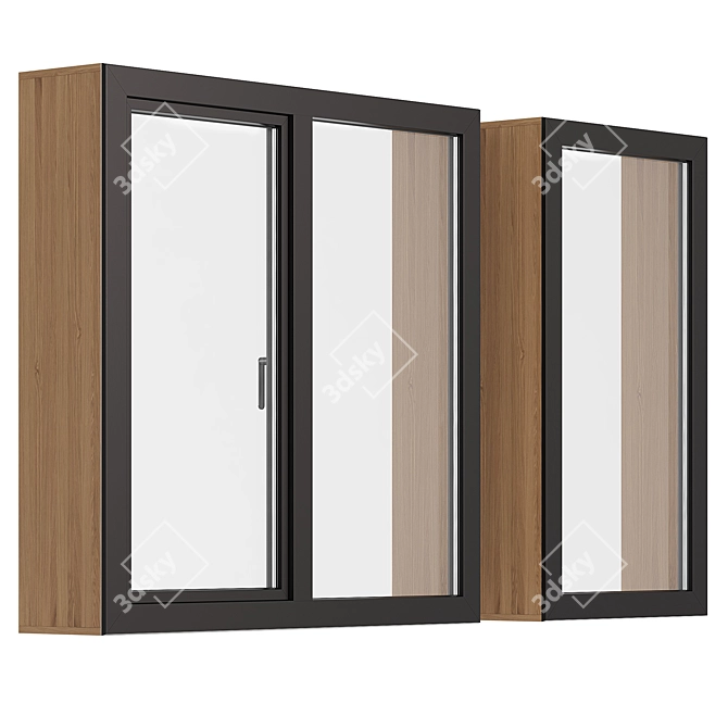 Versatile Interior/Exterior Window Models 3D model image 2