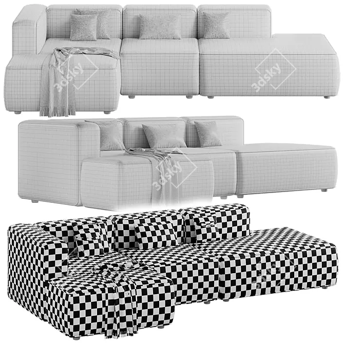 BASECAMP XL Modular Modern Sofa 3D model image 2