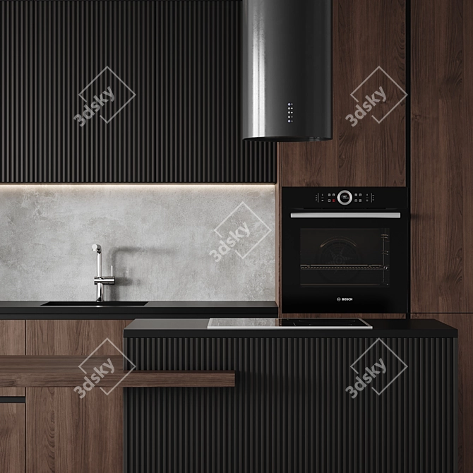 Sleek Modern Kitchen Design 2015 3D model image 4