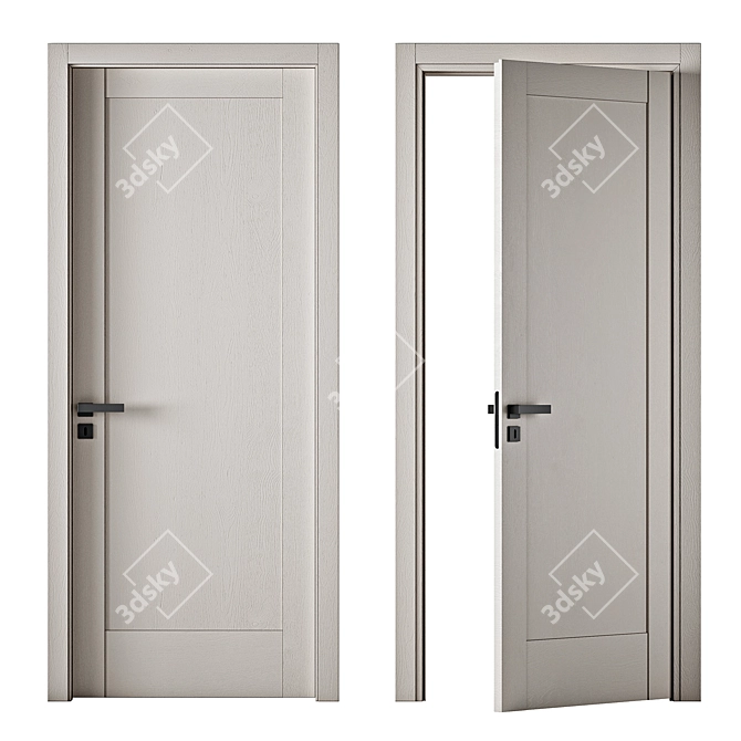 Modern Interior Doors Collection 3D model image 2