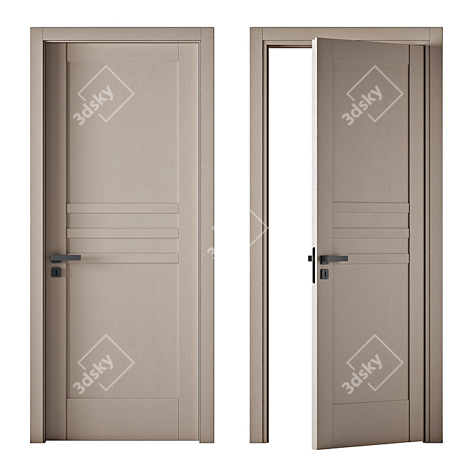 Modern Interior Doors Collection 3D model image 6