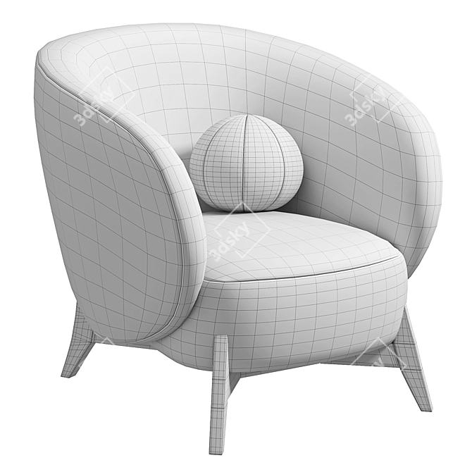 Luxury White Tilar Chair 2015 3D model image 7