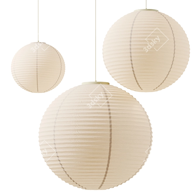 Vitra Akari Paper Pendant Lights 3D model image 1