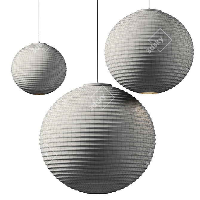 Vitra Akari Paper Pendant Lights 3D model image 4