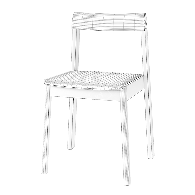 Minimalist Blueprint Chair 3D model image 4