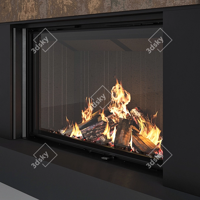 Impression 2G L Fireplace Wall 3D model image 5