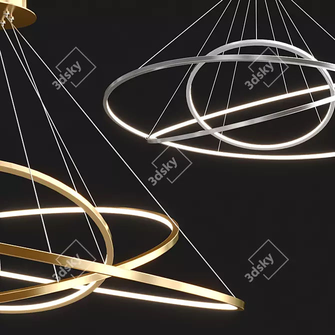 Newport 15203_S Pendant Chandelier 3D model image 1