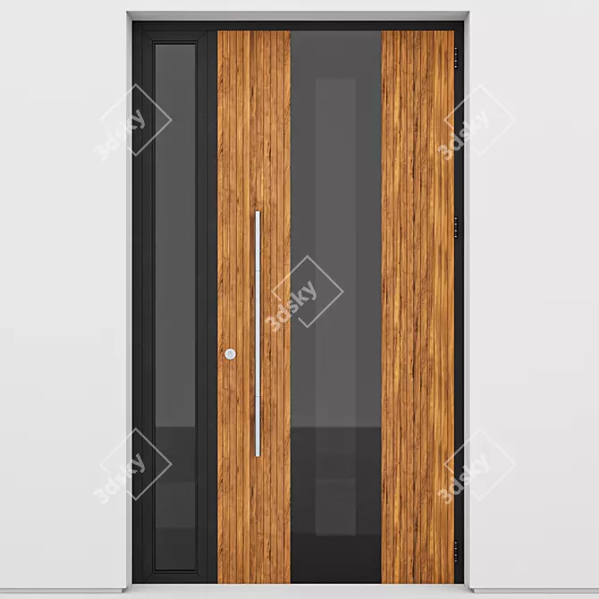 Contemporary Aluminium Door Design 3D model image 2