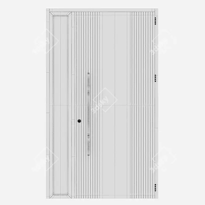 Contemporary Aluminium Door Design 3D model image 4