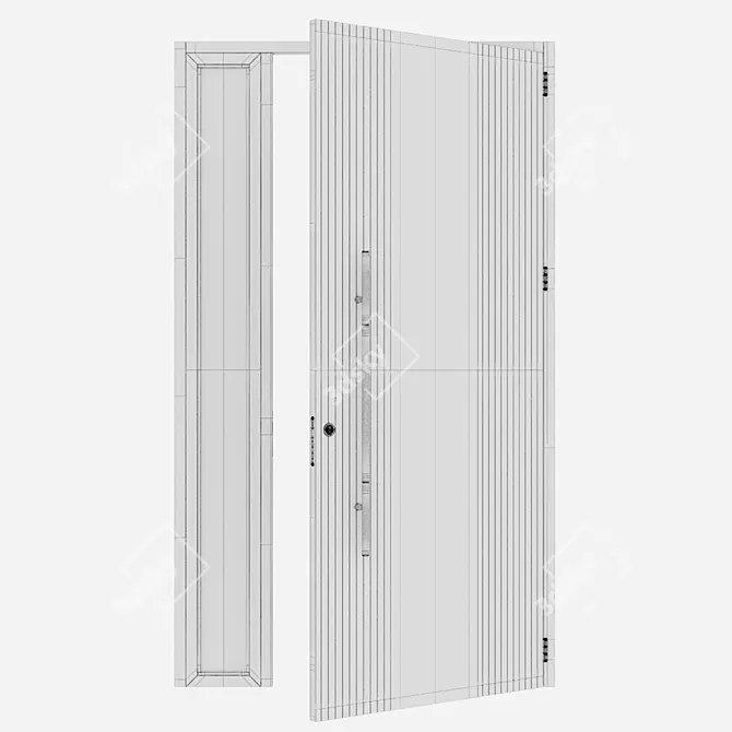 Contemporary Aluminium Door Design 3D model image 5