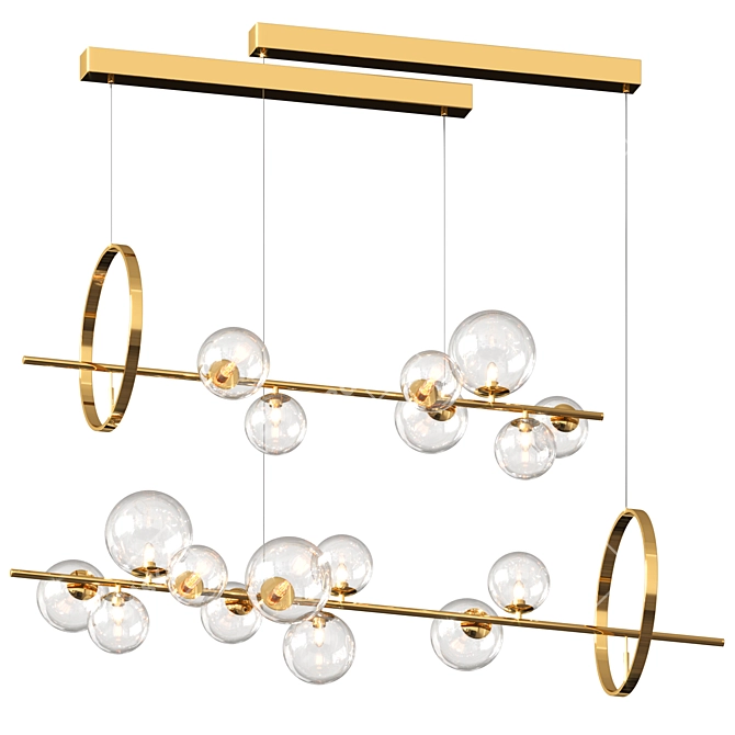 Elegant Iona Chandelier Collection 3D model image 1