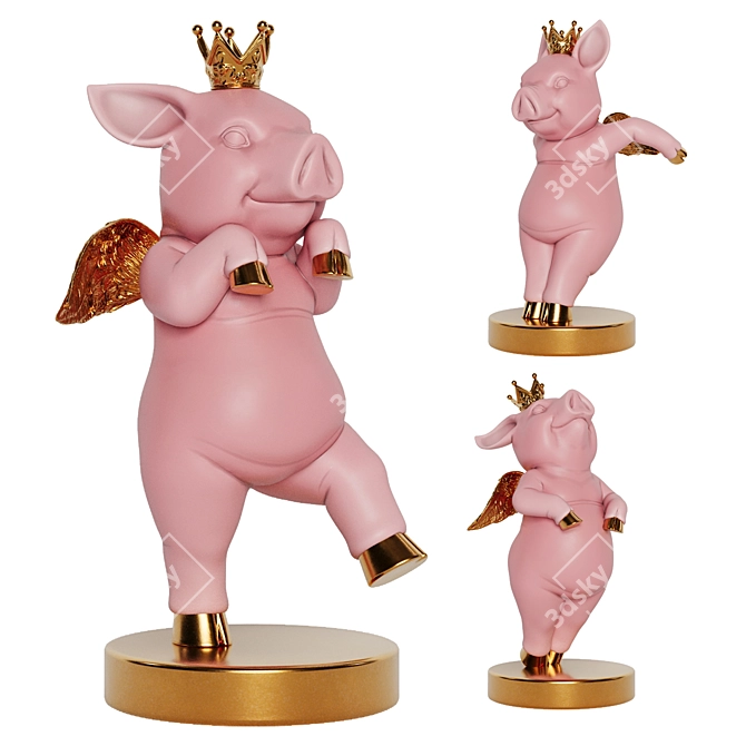 Humorous Swine: Detailed Texture Maps 3D model image 1