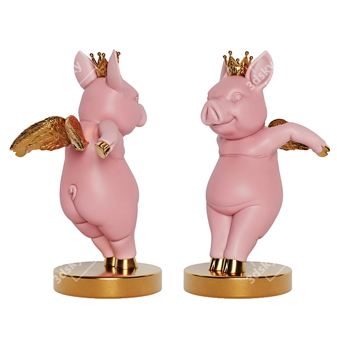 Humorous Swine: Detailed Texture Maps 3D model image 3