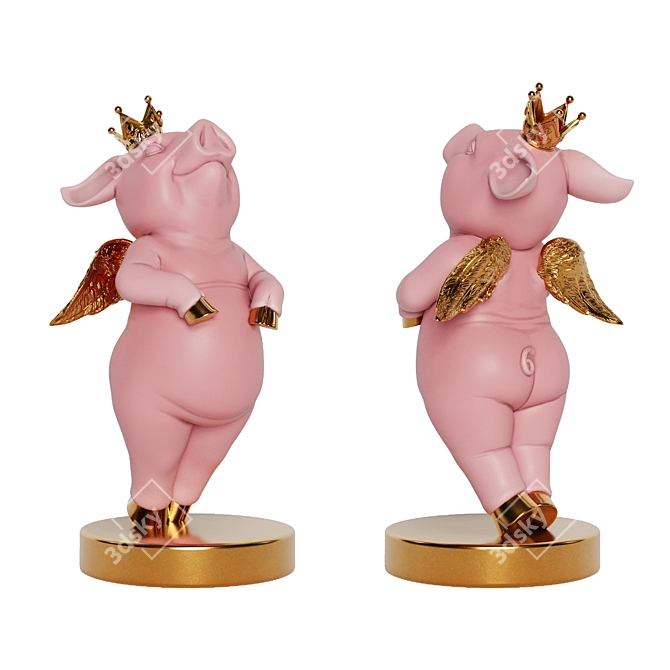 Humorous Swine: Detailed Texture Maps 3D model image 4