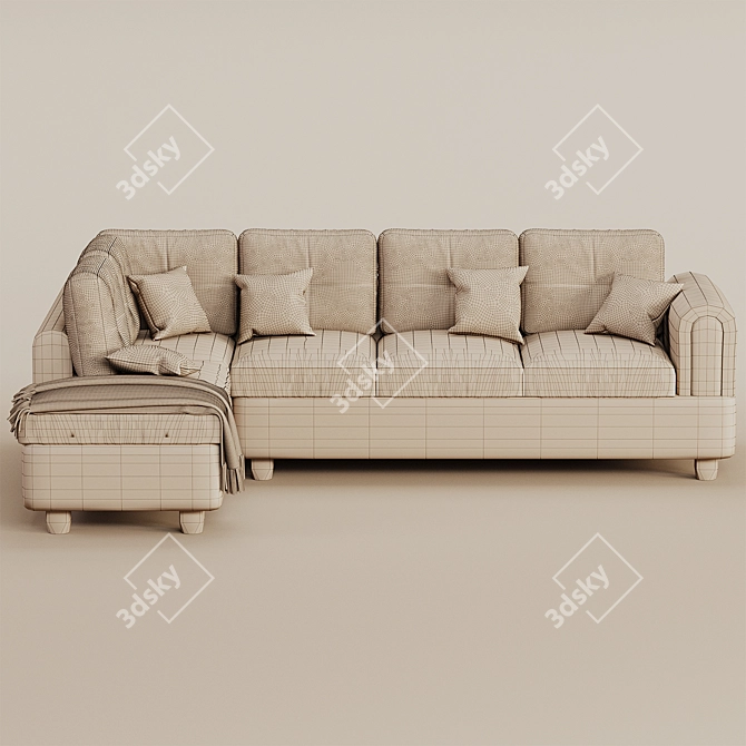 Modern Gilstrap Sectional Sofa 3D model image 4