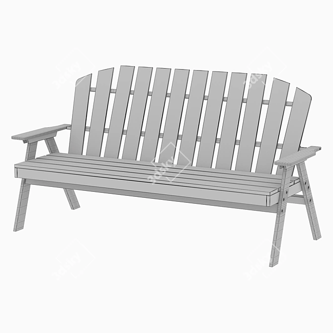 Garden Bench Zeda 3D model image 5