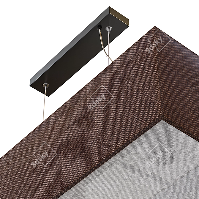 Modern Square Pendant Light 3D model image 3