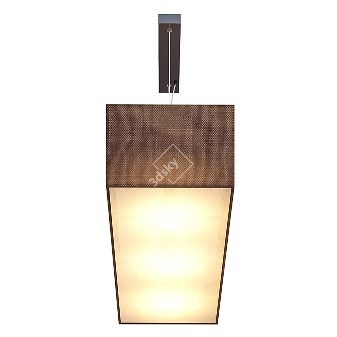 Modern Square Pendant Light 3D model image 6