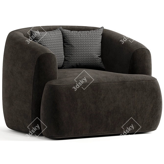 Donkerbeige Armchair Sofia: 2014 Design 3D model image 3