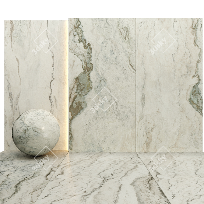 Luxury Marble Texture Set 014 3D model image 2